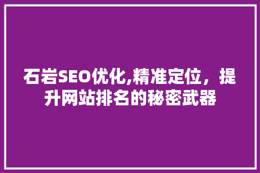 石岩SEO优化,精准定位，提升网站排名的秘密武器