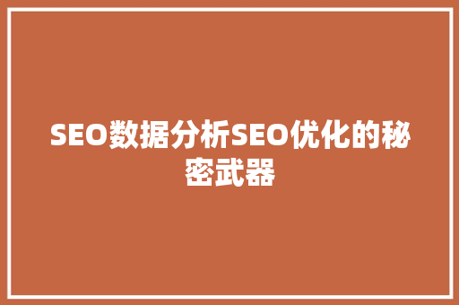 SEO数据分析SEO优化的秘密武器