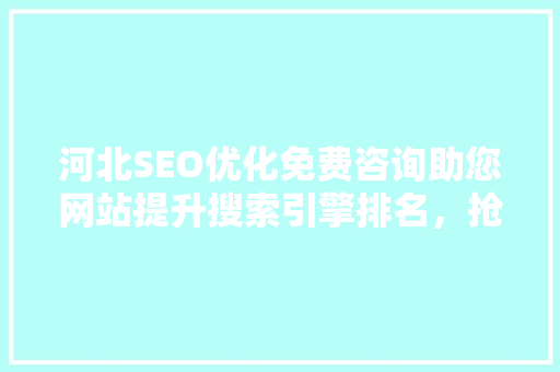 河北SEO优化免费咨询助您网站提升搜索引擎排名，抢占市场先机