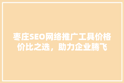 枣庄SEO网络推广工具价格价比之选，助力企业腾飞