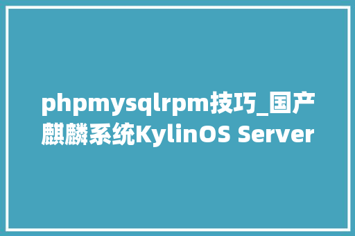 phpmysqlrpm技巧_国产麒麟系统KylinOS Server V10 SP2安装MySQL 8028RPM包安装