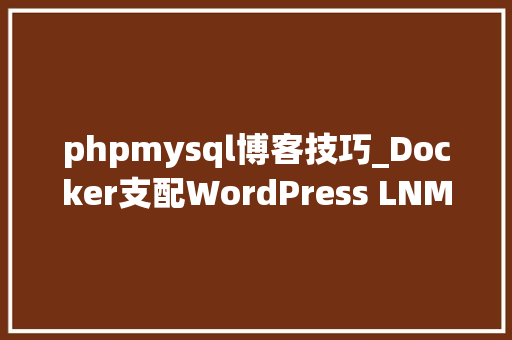phpmysql博客技巧_Docker支配WordPress LNMP情形实践