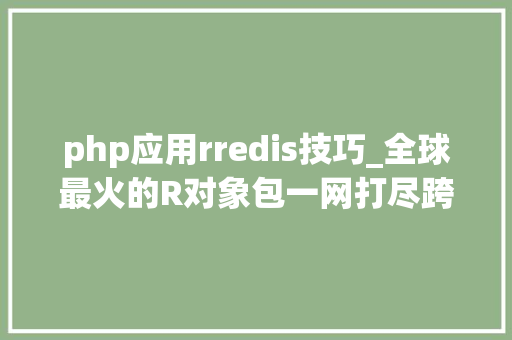 php应用rredis技巧_全球最火的R对象包一网打尽跨越300对象还在等什么