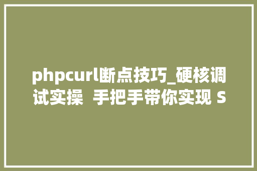 phpcurl断点技巧_硬核调试实操  手把手带你实现 Serverless 断点调试