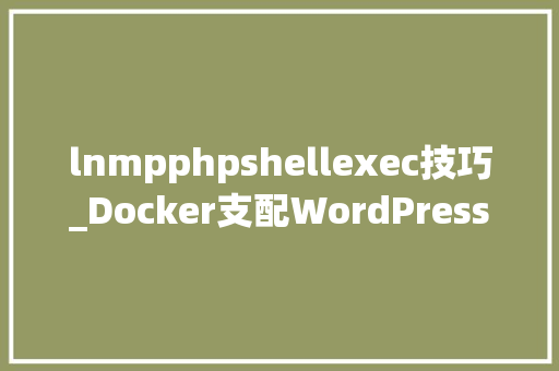 lnmpphpshellexec技巧_Docker支配WordPress LNMP情形实践