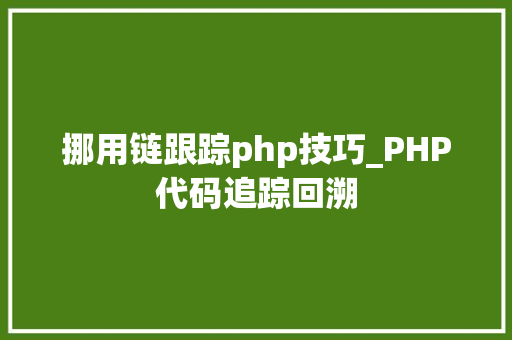 挪用链跟踪php技巧_PHP代码追踪回溯