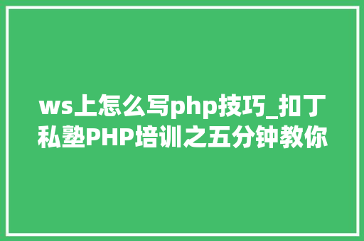 ws上怎么写php技巧_扣丁私塾PHP培训之五分钟教你编写一个实时弹幕网站