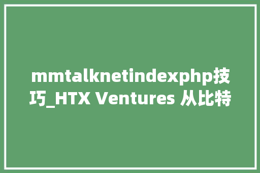 mmtalknetindexphp技巧_HTX Ventures 从比特币可编程性的角度探索BTCFI的兔子洞