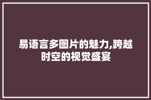易语言多图片的魅力,跨越时空的视觉盛宴