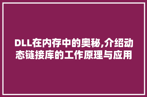DLL在内存中的奥秘,介绍动态链接库的工作原理与应用