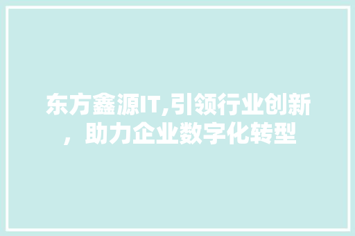 东方鑫源IT,引领行业创新，助力企业数字化转型