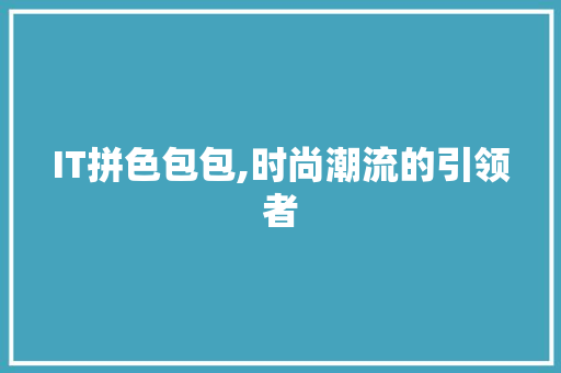 IT拼色包包,时尚潮流的引领者