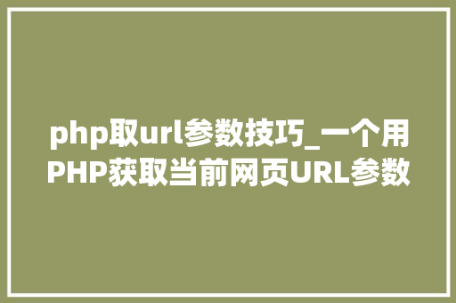 php取url参数技巧_一个用PHP获取当前网页URL参数的实例