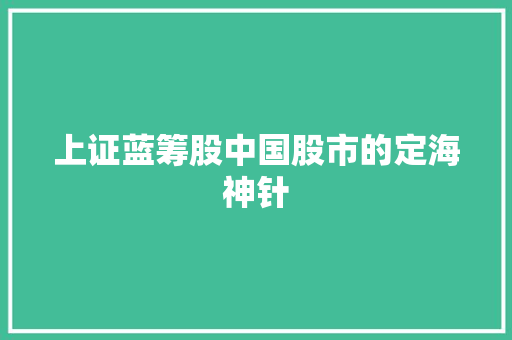 上证蓝筹股中国股市的定海神针