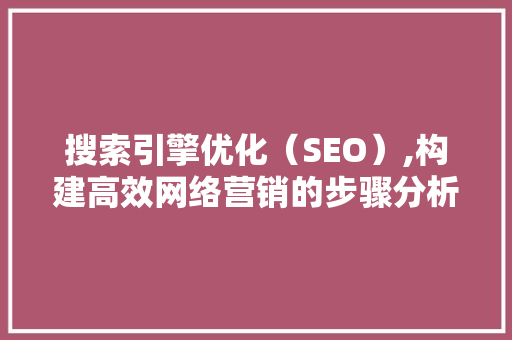搜索引擎优化（SEO）,构建高效网络营销的步骤分析