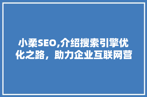 小柔SEO,介绍搜索引擎优化之路，助力企业互联网营销