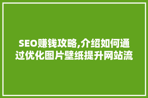 SEO赚钱攻略,介绍如何通过优化图片壁纸提升网站流量与收益