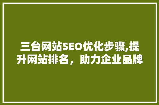 三台网站SEO优化步骤,提升网站排名，助力企业品牌腾飞