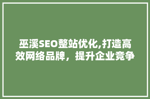 巫溪SEO整站优化,打造高效网络品牌，提升企业竞争力