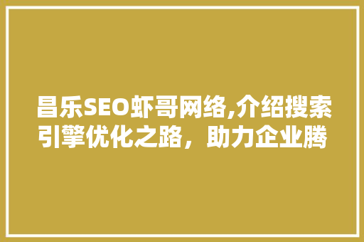 昌乐SEO虾哥网络,介绍搜索引擎优化之路，助力企业腾飞