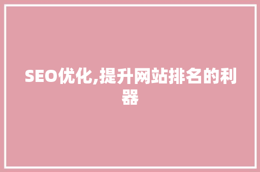 SEO优化,提升网站排名的利器