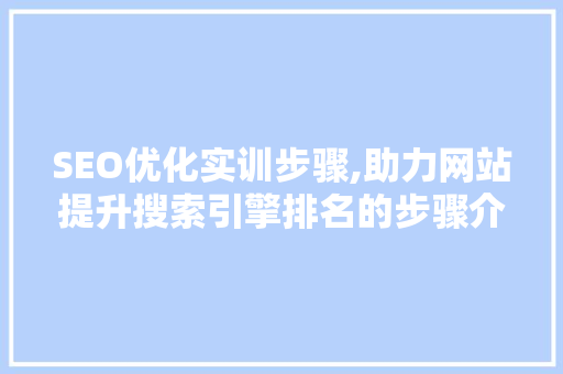 SEO优化实训步骤,助力网站提升搜索引擎排名的步骤介绍
