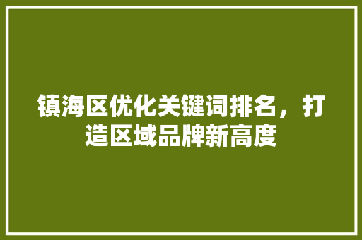 镇海区优化关键词排名，打造区域品牌新高度