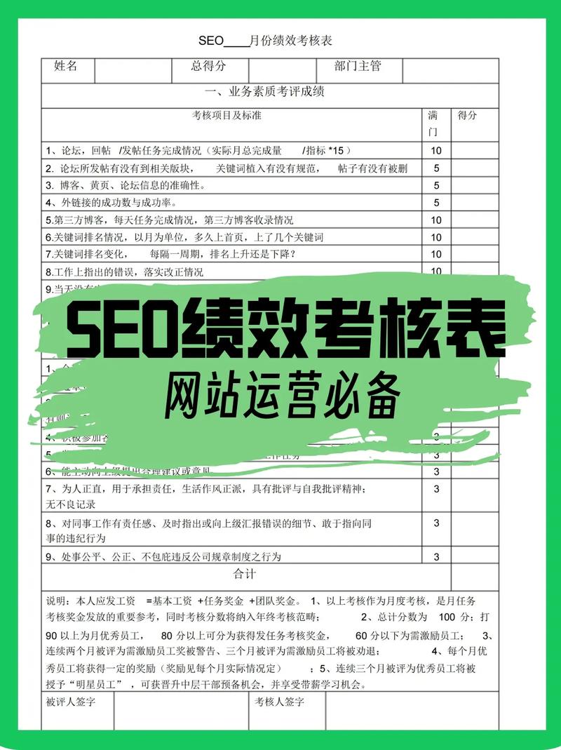 常见的seo关键词优化考核指标有哪些「seo关键词优化计划怎么写」