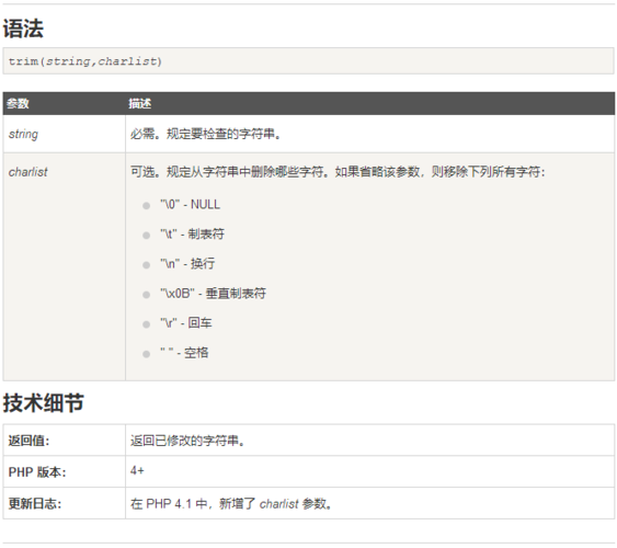 php代码浏览技巧_PHP源码阅读trimrtrimltrim 函数